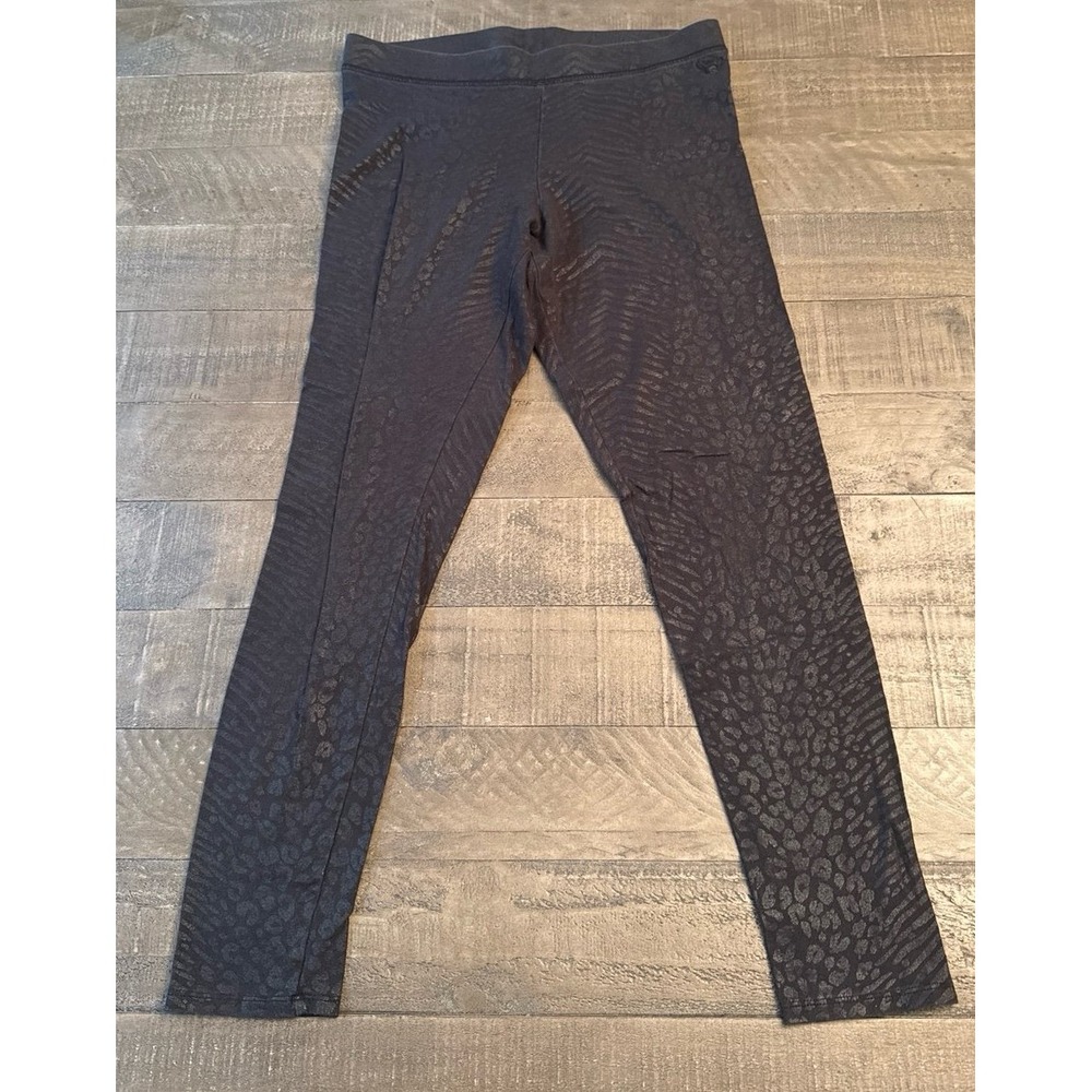 Victoria Secret Women's Y2K Black Animal Print Leggings Size Medium